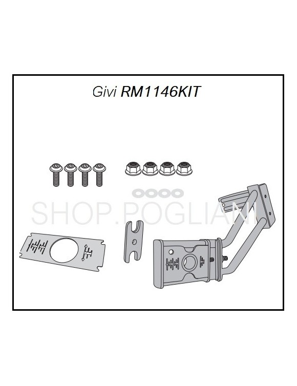 Givi Rm Kit Attachment Kit Rm Rm Honda Nc X S Rear Fender