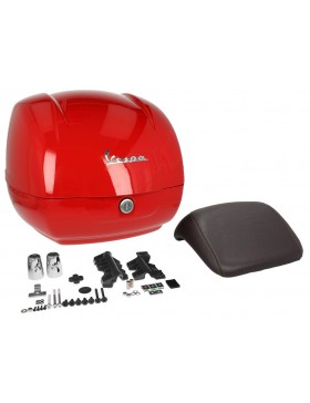 Top Case And Backrest Kit Glossy Red Original Cm Vespa Gts Super