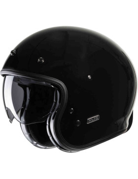 HJC V31 Solid Black Glossy Motorcycle Jet Helmet 165530