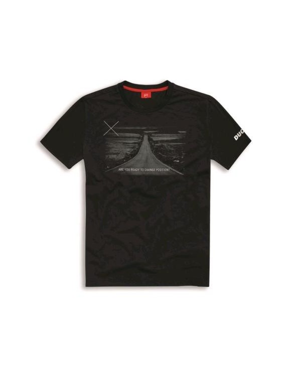 T-shirt in cotton Ducati graphic - Black Horizon 98769519