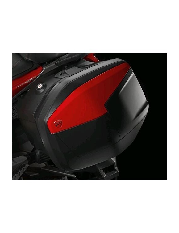 Bolsas laterales rígidas cubiertas rojas Ducati Multistrada 96780661A - 2