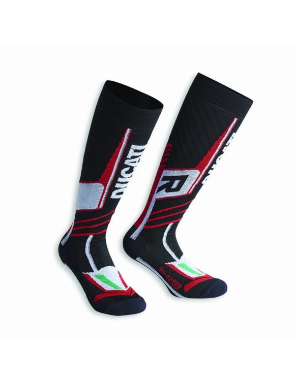 Ducati Performance Man Tech Socken,rot und schwarz,98103864
