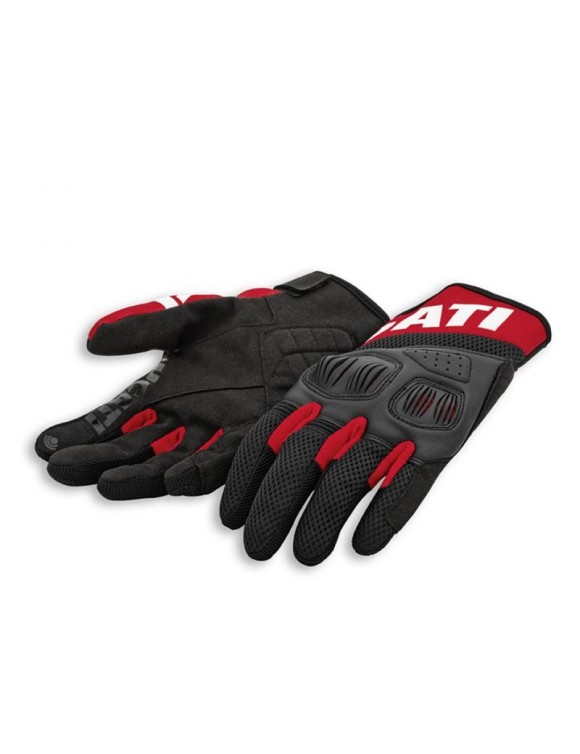 Ducati Summer C3 man gloves,with protections,red and black 98107136
