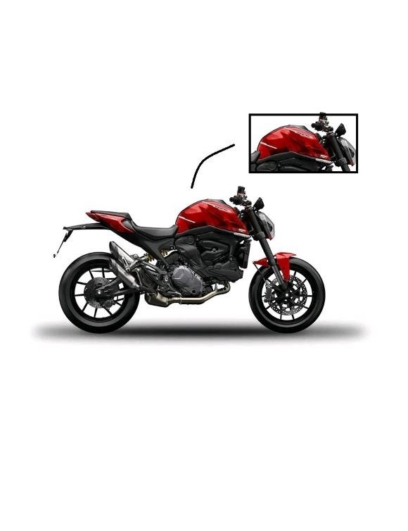 Kit adhesivos personalización Ducati Monster 97181011AB - 2