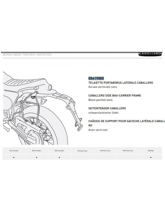 Telaio laterale original 05419005 Fantic Caballero rally / Scrambler 125-250-500 - 3