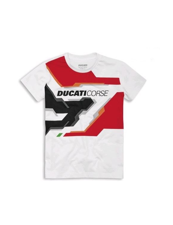 Baumwoll-T-Shirt Ducati Corse "Racing Spirit" weiß 9877013