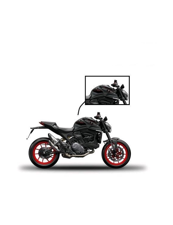 Pegatinas adhesivas del tanque combustible el logotipo Ducati Monster 97480281AA - 1