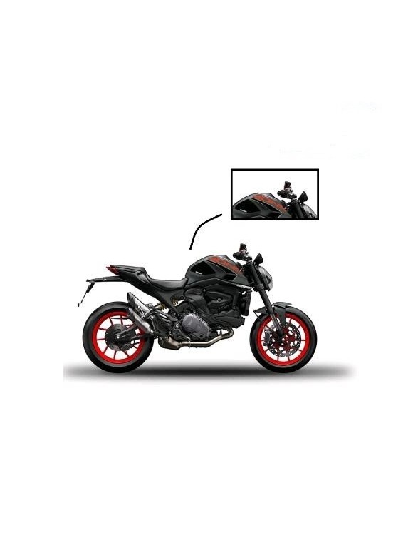 Kit adesivi Corse grey con logo "Monster" originali Ducati Monster 97480271AC - 5