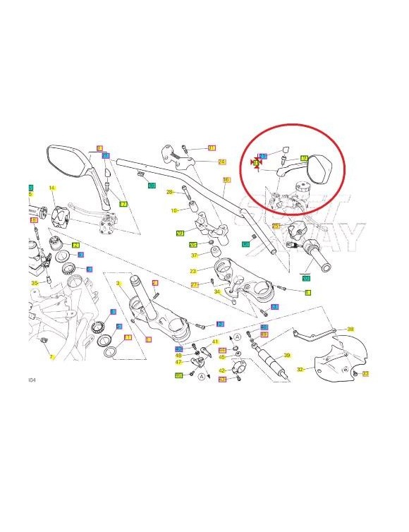 Specchio retrovisore destro originale Ducati Multistrada 950 1200 1260 52310582B - 3
