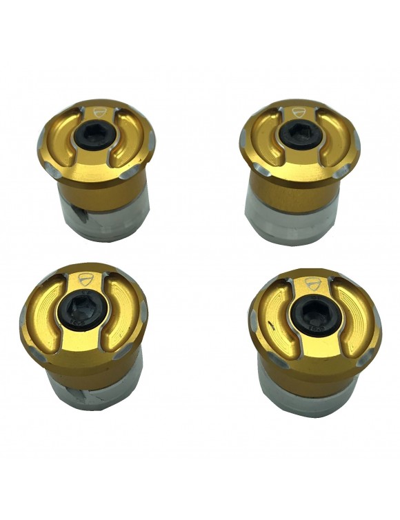Chapeaux cadre fixés usiné cnc finition or Ducati 1200 97380441B - 1