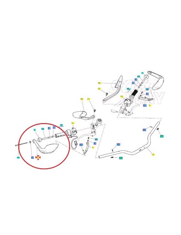Remplacement Kage Droite droite Ducati Multistrada V4 /Hypermotard 698/Desert X 4601h921AA - 4