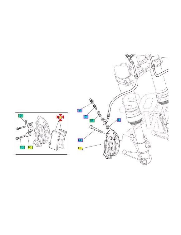Par de pastillas de freno delanteras de repuesto originales para Ducati Hypermotard 796 - 1