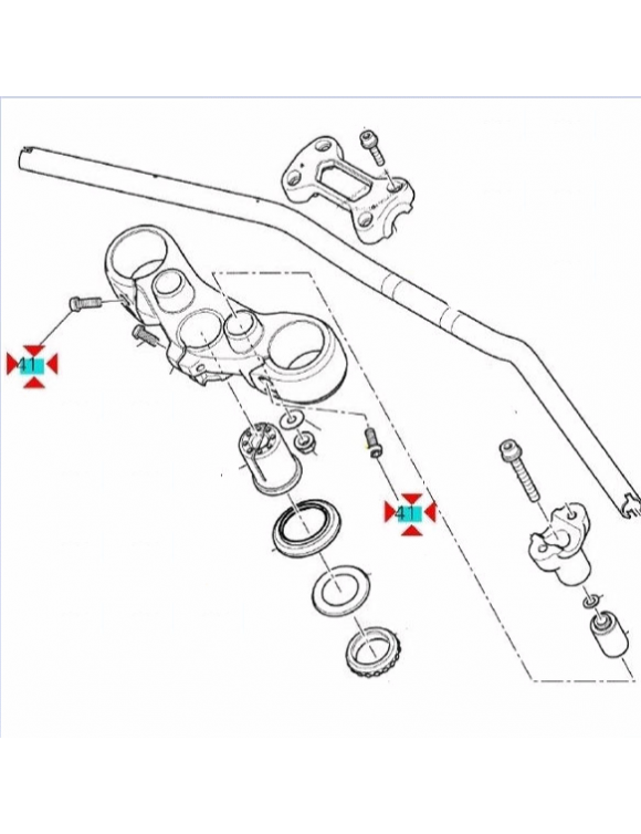 La cabeza dirección tornillo Ducati Hypermotard/Multi 950(77156673C) - 1