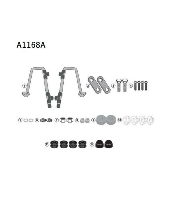 GIVI A1168A mounting kit 1168A windshield,Honda Super Cub C125(from 2018)