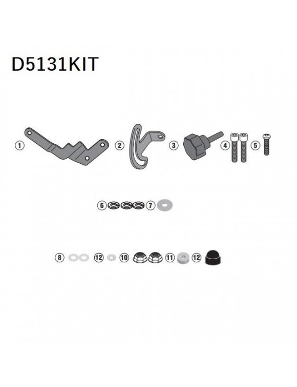 GIVI D5131KIT STURUTION KIT WINDSHOUSE 5124DT/5124D,BMW R 1250 GS ADV.
