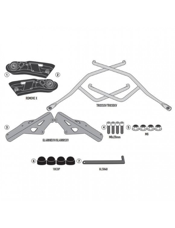 Kit titulaire sacs à vélo souple,libération rapi| GIVI TR6420 - 2 Kit titulaire sacs à vélo souple,libération rapi| GIVI TR6420 - 2