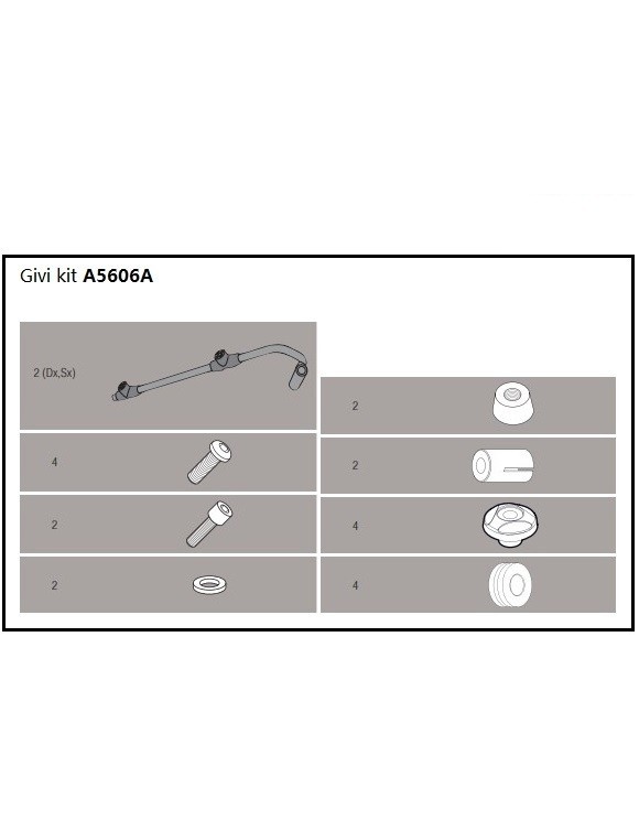 Kit staffe attacchi GIVI a5606a per fissaggio parabrezza GIVI 5606a - 1