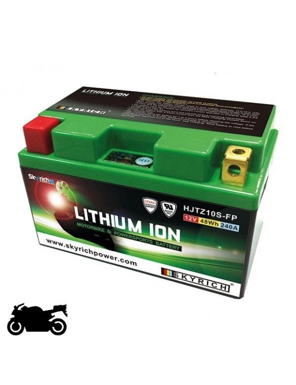 Batería de litio para moto skyritch hjtz10s-fp 12v, 48wh, 240a lista para usar