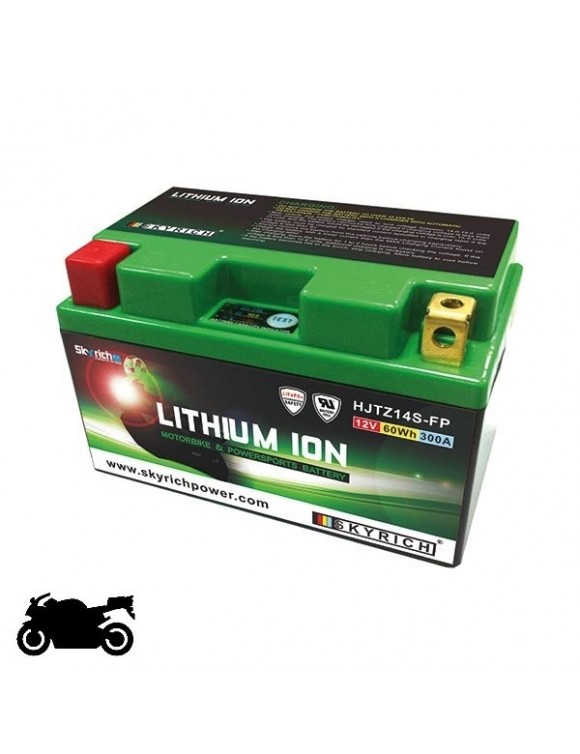 Motorcycle motorcycle lithium 12v 60wh 300a Skyritch hjtz14s-fp ready to use