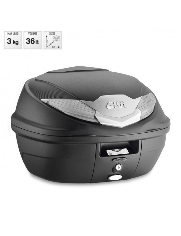 36L Motorrad/Universal-Roller-Kit GIVI B360NT schwarz geräucherten Reflektoren - 1