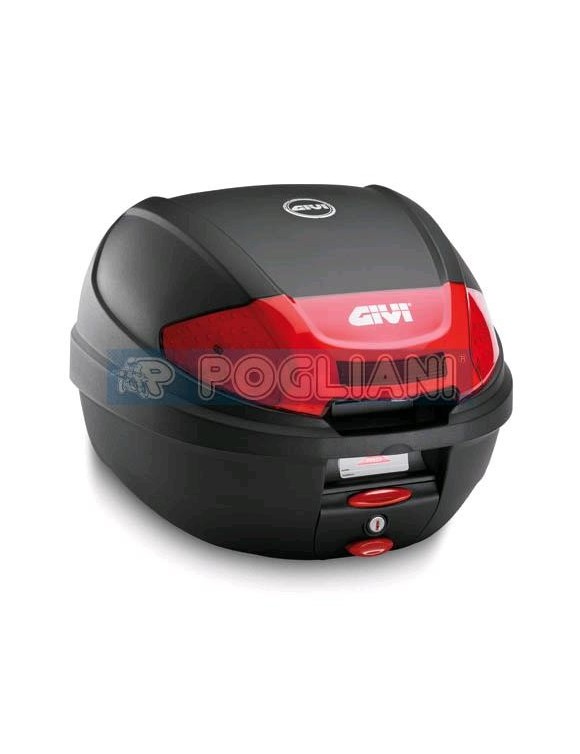 Kit bauletto moto scooter con piastra GIVI e300n2 nero 30lt - 1