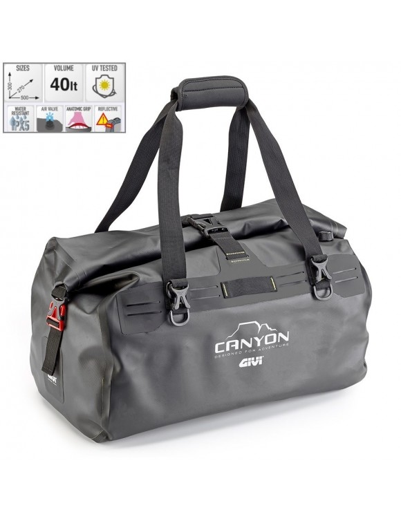 Kit sac à selle universelle 40L GIVI GRT712B moto Enduro,imperméable - 2