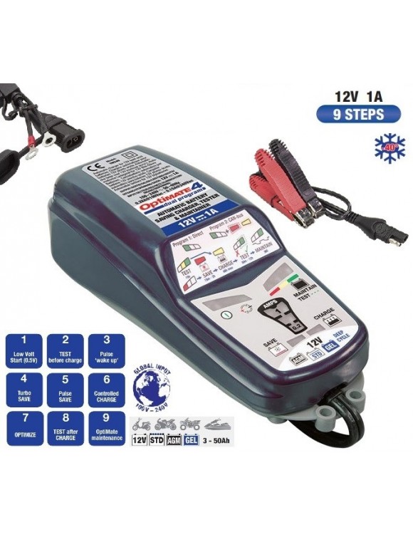 Optimate 4 Dual Program Can-Bus Tecmate Maintaining Motorcycle Battery Load