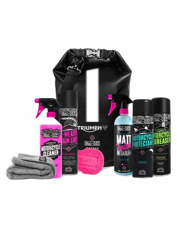 Motorcycle high quality cleaning and maintenance kit MUC-OFF X TRIUMPH