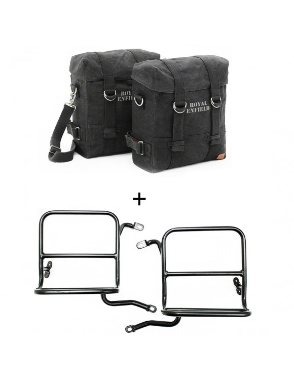 Pareja bolsas laterales y corchetes negros es 1990620/bl Royal Enfield Classic - 1