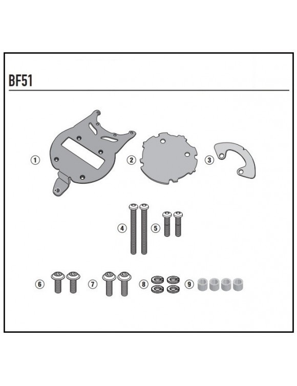 Flangia GIVI bf51 per borsa serbatoio tanklock/ed KTM 390-790 Adventure / r - 1 Flangia GIVI bf51 per borsa serbatoio tanklock/ed KTM 390-790 Adventure / r - 1