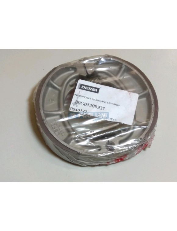 Pair of original brake shoes with spring for Derbi Atlantis, Variant - 1 Pair of original brake shoes with spring for Derbi Atlantis, Variant - 1