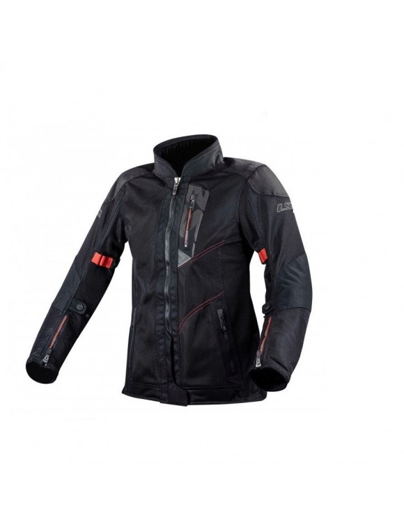 Motorcycle Jacket TOURING SUMMER FROM WOMEN REINFORCED LS2 Black Sunrise