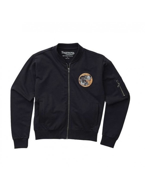 Bomber Chaqueta Mujer Biker Negro Triumph Tiger Harper 100% algodón - 1