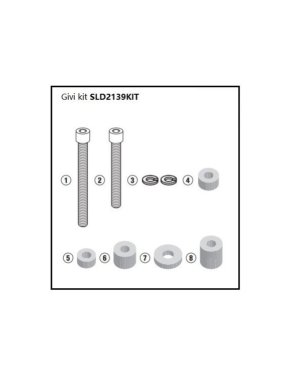 GIVI SLD2139KIT FIXING KIT SLIDER SLIDER SLD01__ YAMAHA TRACER 900/900GT - 1 GIVI SLD2139KIT FIXING KIT SLIDER SLIDER SLD01__ YAMAHA TRACER 900/900GT - 1