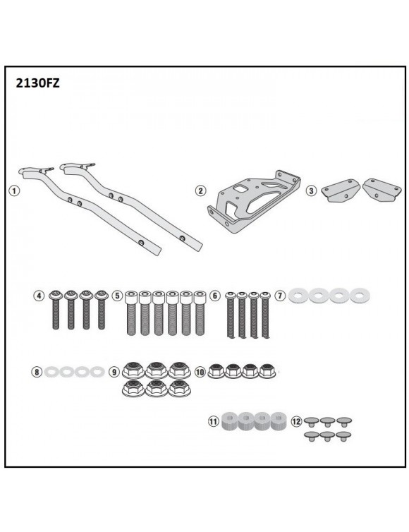 Trousse des crochets GIVI 2130FZ Monokey/Monolock Yamaha MT-07 Tracer/700 - 2