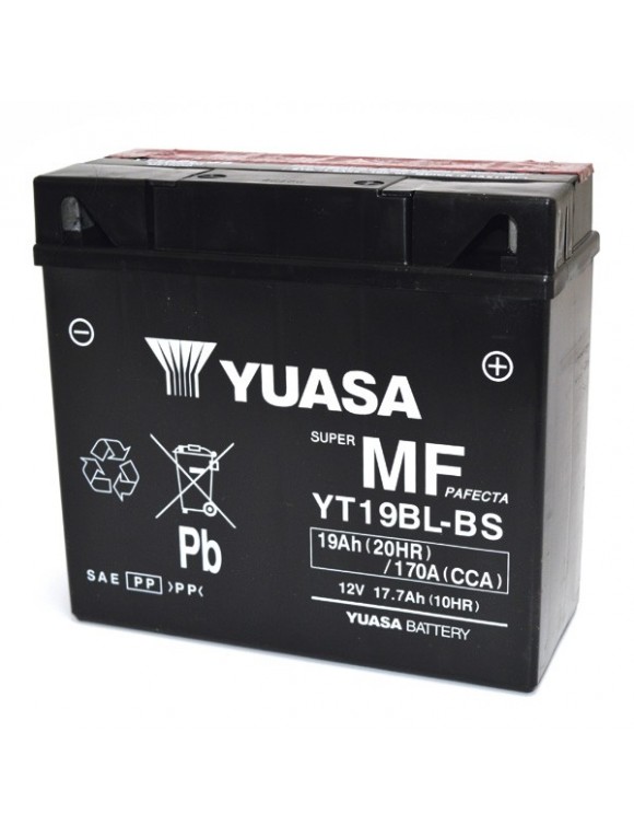 Batterie moto BMW 12V/17.7Ah Yuasa YT19BL-B scellé avec un kit acide