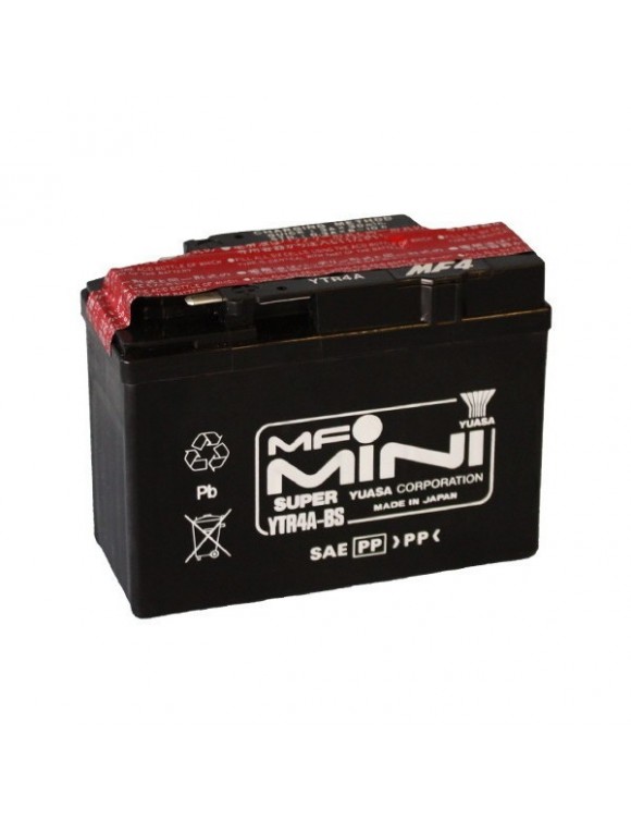 Yuasa ytr4a-BS motorcycle battery with kit acid 065029