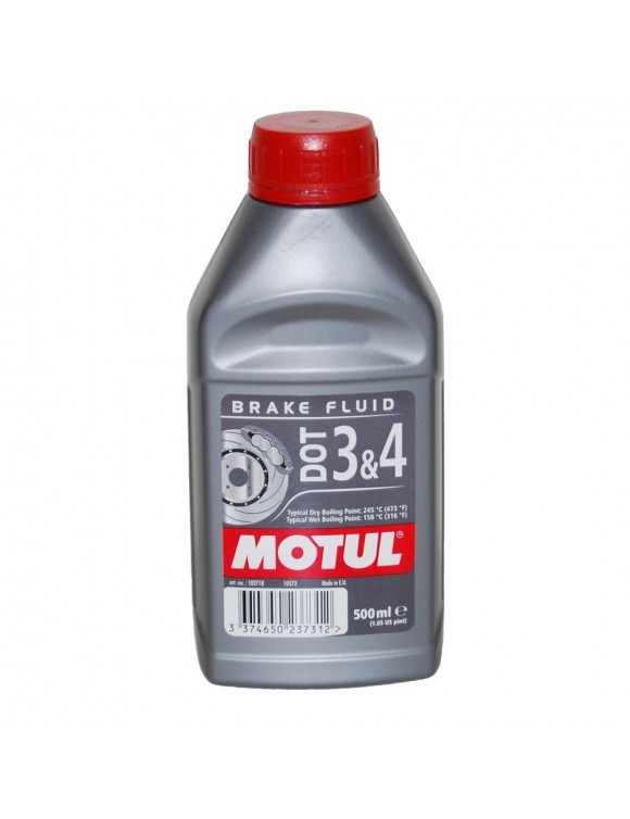 Liquid lubricant brake synthetic motorcycle motul dot 3 & 4 0.5 liter pack