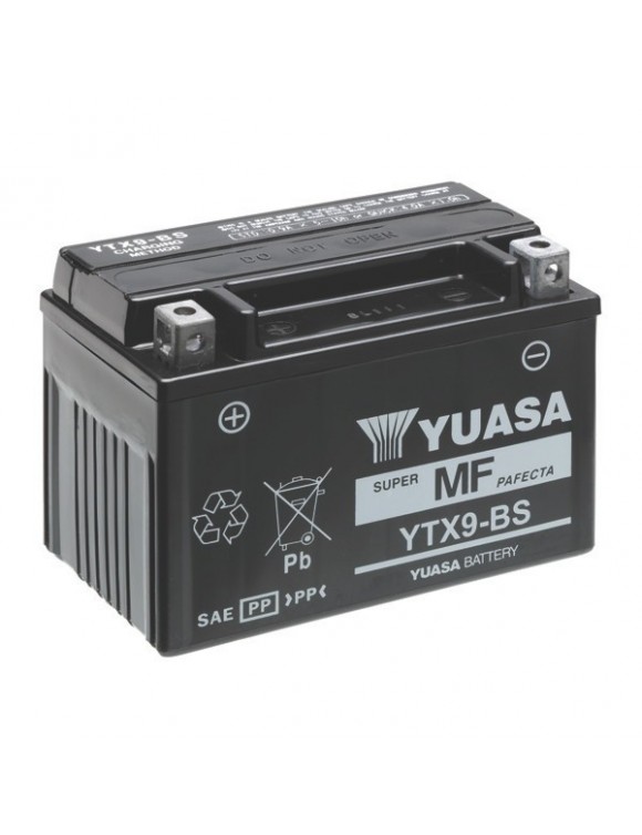 Batterie moto 12V/8Ah Yuasa ytx9-bs avec kit aci0650990