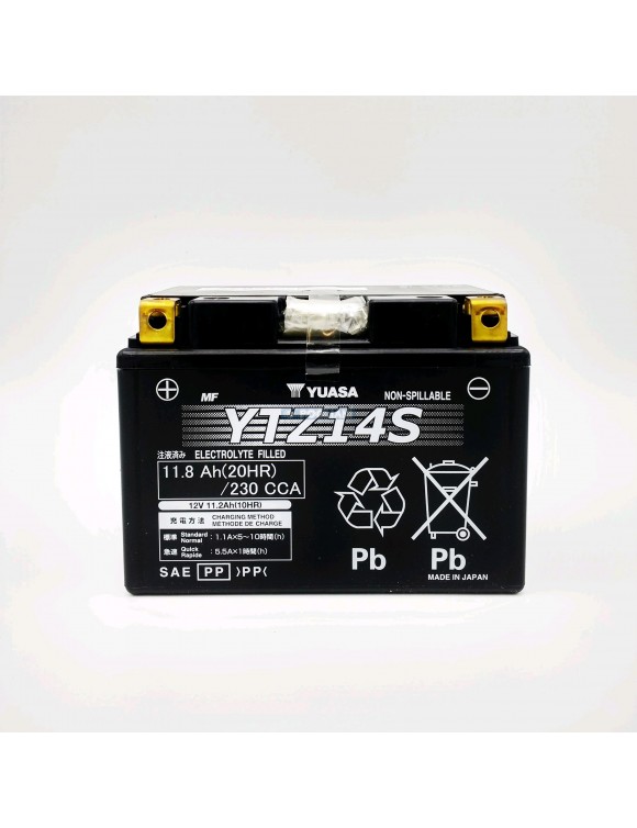 Interstate Batteries YTX12-BS 12V 10Ah Powersports Battery 180CCA AGM  Rechargeable Replacement for Honda, Kawasaki, Suzuki Motorcycles, Scooters
