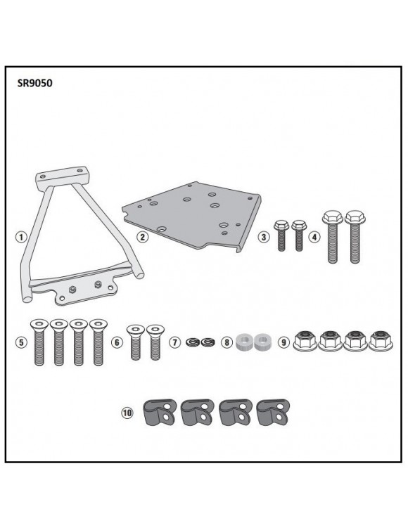 Kit attacchi GIVI sr9050 per bauletto Monokey/Monolock Royal Enfield Himalayan - 1