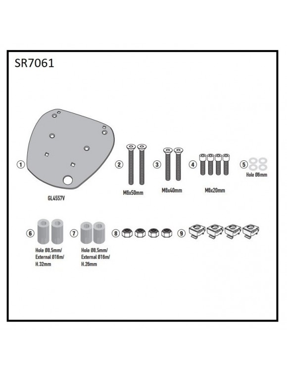 GIVI SR7061 Angriffset Monolock-Hülle,Symbol,Symbol,Sinfonie 125 Euro 5 - 1 GIVI SR7061 Angriffset Monolock-Hülle,Symbol,Symbol,Sinfonie 125 Euro 5 - 1