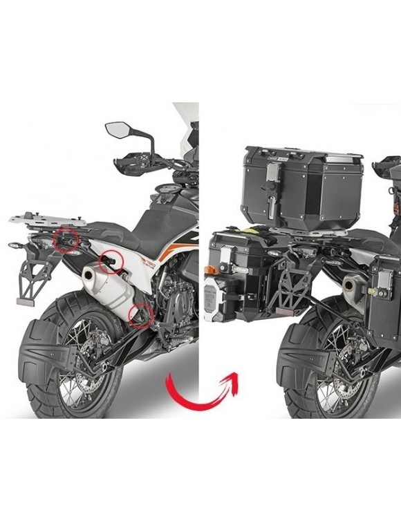 Portavaligie laterale GIVI plor7710cam per Monokey Trekker Outback KTM 790 adv/r - 1