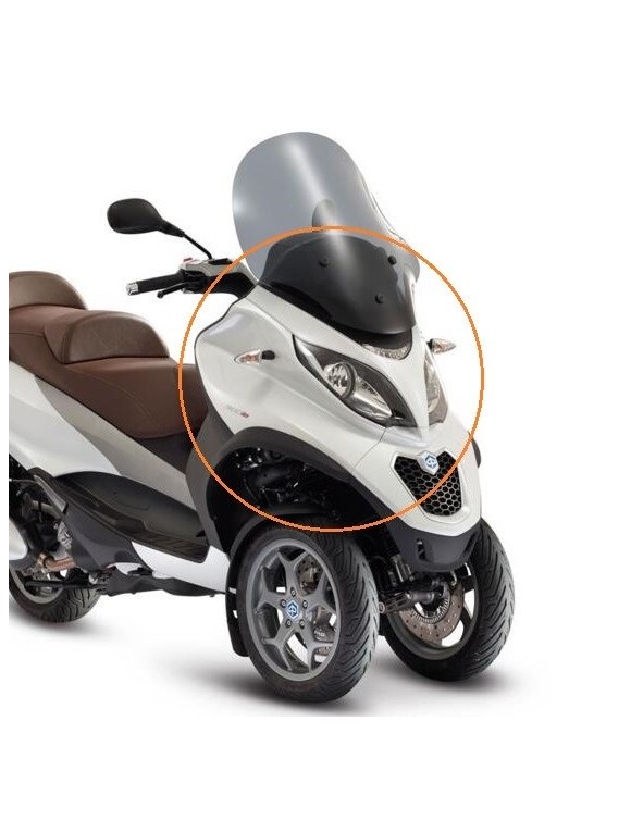 Scudo carena anteriore bianco originale 65370400br Piaggio MP3 125-250-300-400 - 1