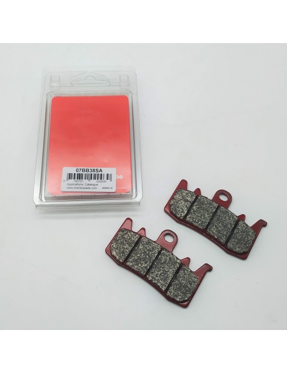 Jeu de plaquettes de frein avant frittées Brembo 07bb38sa - 1 Jeu de plaquettes de frein avant frittées Brembo 07bb38sa - 1