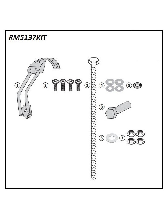Kit GIVI rm5137 para fijar el guardabarros trasero rm02 BMW f900 r/xr - 1 Kit GIVI rm5137 para fijar el guardabarros trasero rm02 BMW f900 r/xr - 1