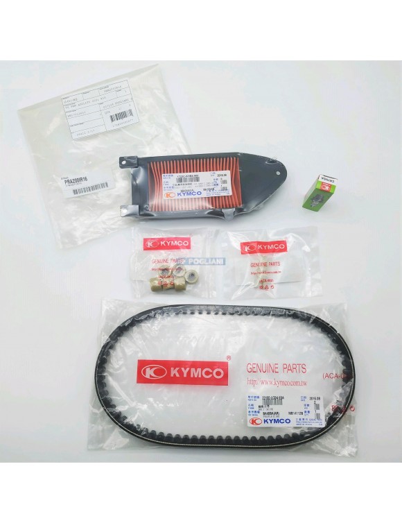 Kit tagliando cinghia,filtro,candela,rulli pra200ir16 per Kymco Agility 200i r16 - 1
