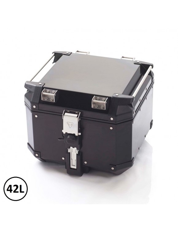 42L black aluminum Exped top box. A9500863 Triumph Tiger Explorer/1200 XR/800 - 2