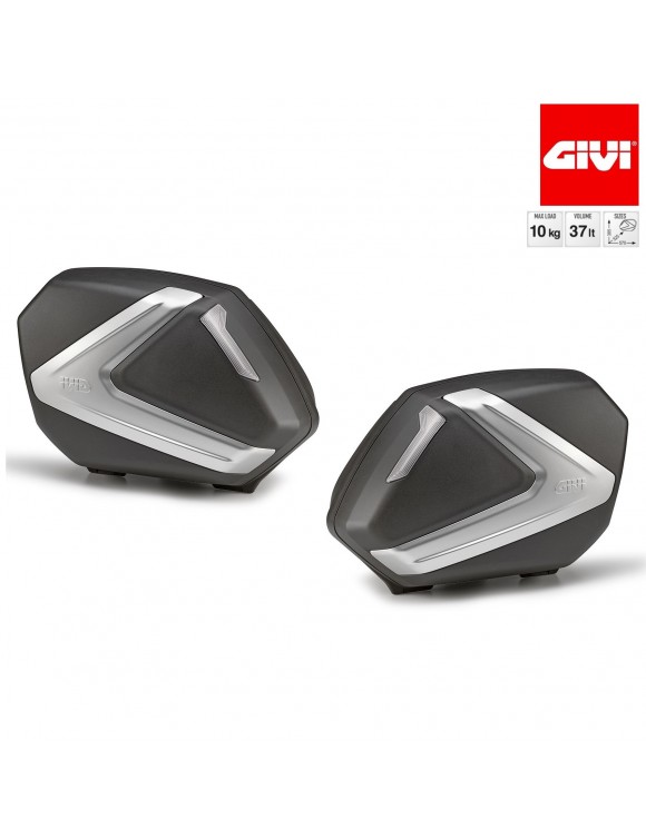 Pareja SiSuitcases 37l Givi Motokey SiV37nt String Silver Fum - 2
