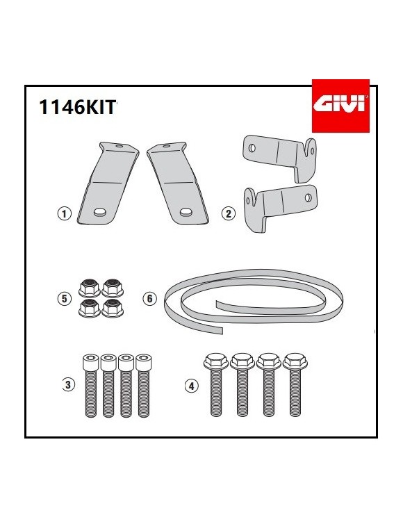 Kit GIVI 1146kit per portavalige plx1146,pl1146,pl1146cam,tst1146 Honda nc750x/s - 1 Kit GIVI 1146kit per portavalige plx1146,pl1146,pl1146cam,tst1146 Honda nc750x/s - 1